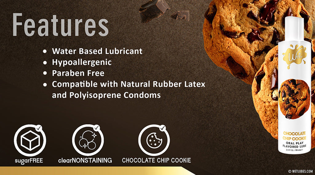 Wet Flavored Chocolate Chip Cookie Edible Lubricant Wet Lubes Wet Flavored Chocolate Chip Cookie Edible Lubricant Wet Lubes