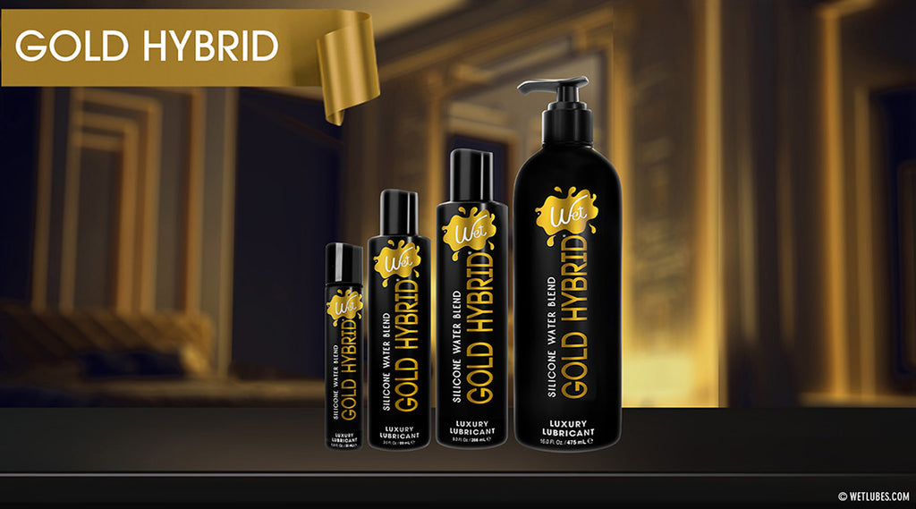 Wet Gold Luxury Hybrid Water Silicone Blend Lubricant