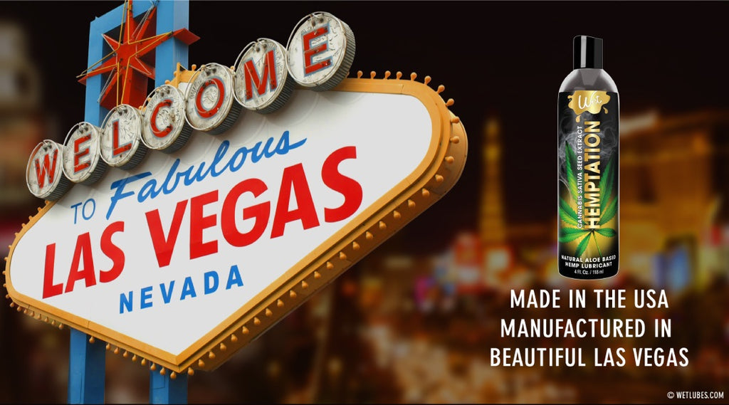 Wet Hemptation Natural Aloe Based Lubricant - Made in the USA - Manufactured in Beautiful Las Vegas