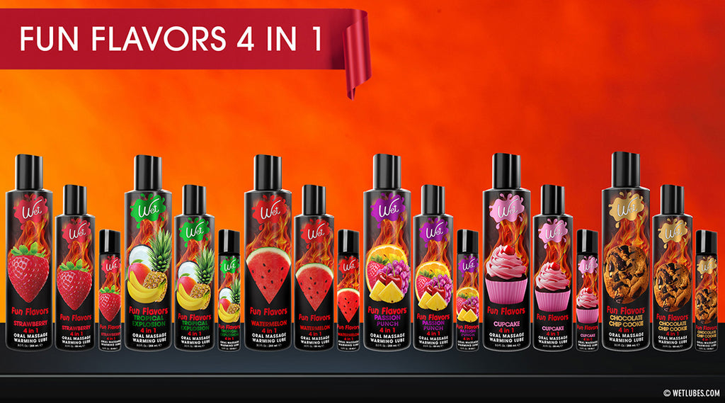 Wet Fun Flavored Tropical Explosion 4 in 1  Edible Lubricant