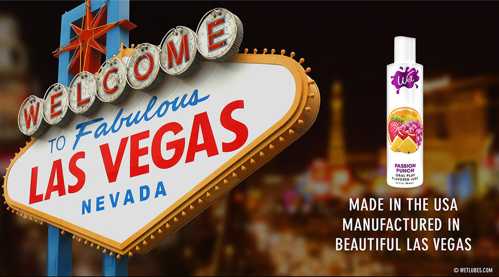 Wet Flavored Passion Punch Edible Lubricant - Made in the USA - Manufactured in Beautiful Las Vegas
