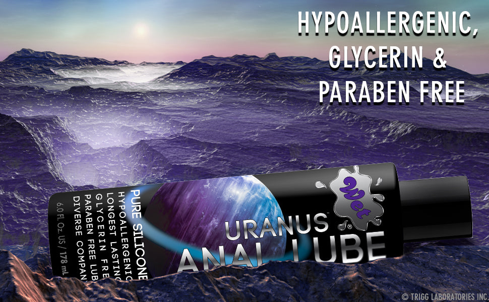 Wet Uranus Silicone Based Anal Lube provides exceptional durability, apply once and it will last you all night long no matter the situation. Uranus Sex lube works under water without breaking down. This lube is perfect for shower, spa or long duration 