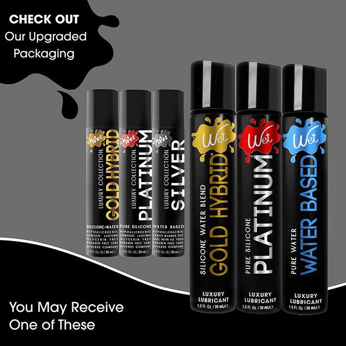 Wet Assortment Sampler 3 Pack Luxury Collection Premium Personal Lubricant