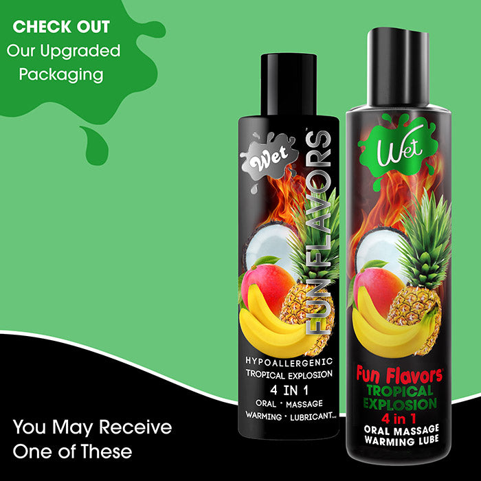 Wet Fun Flavored Tropical Explosion 4 in 1  Edible Lubricant