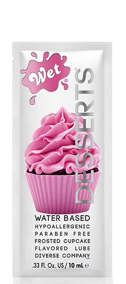 Wet Desserts Frosted Cupcake Lubricant Sample Pouch